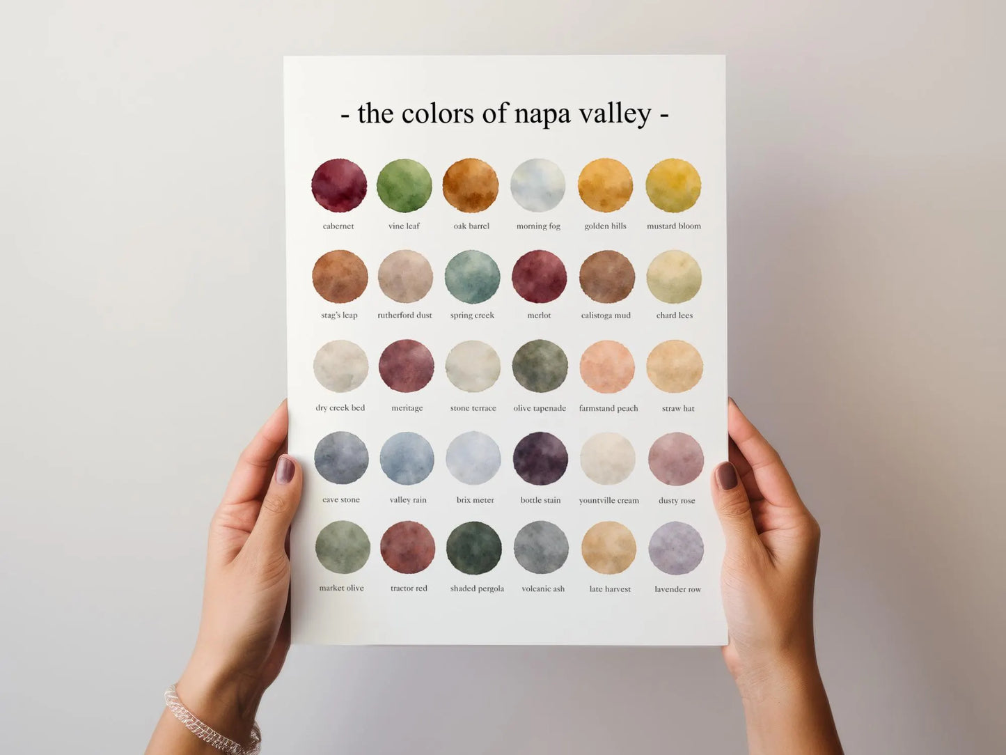 The Colors of Napa Valley – Watercolor