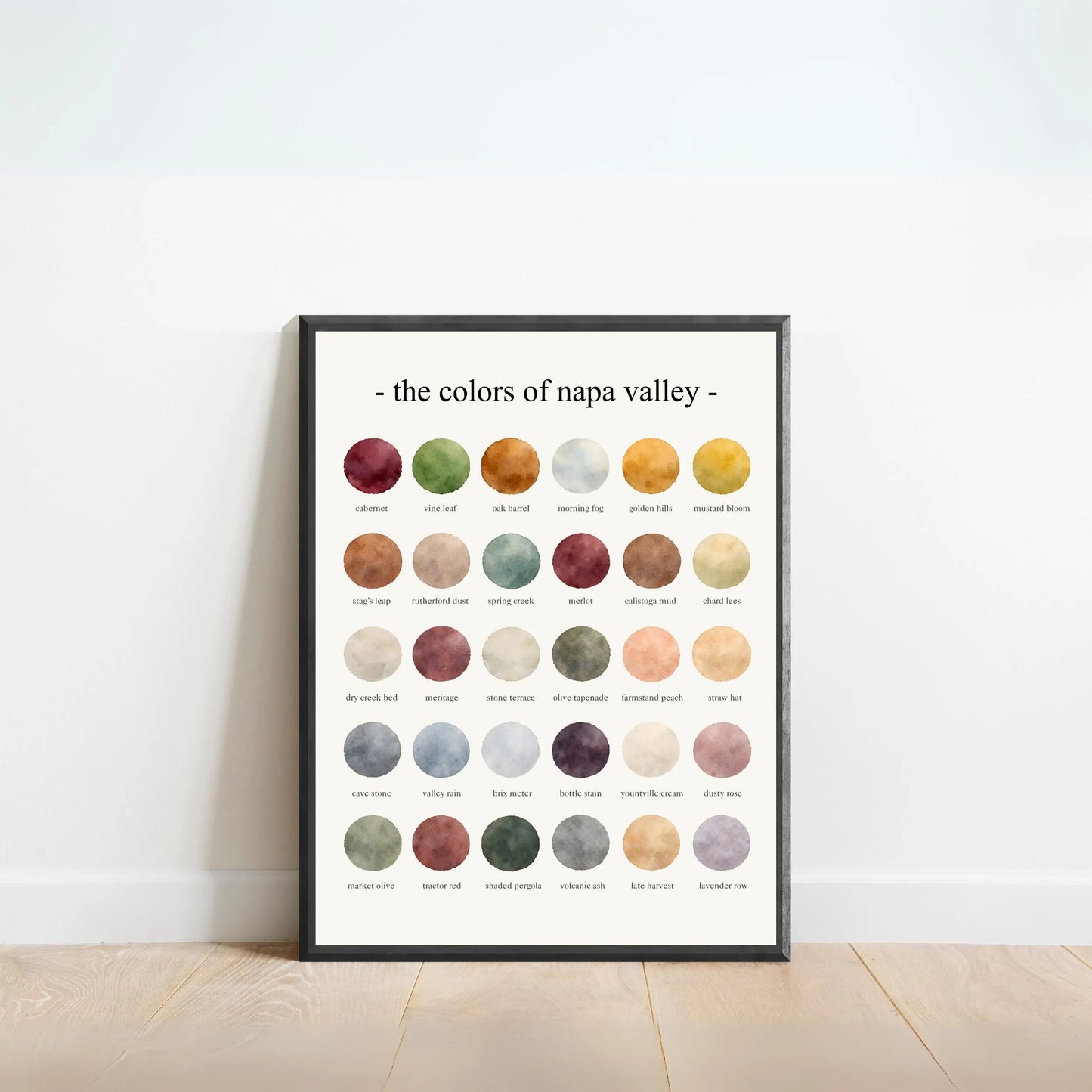 The Colors of Napa Valley – Watercolor