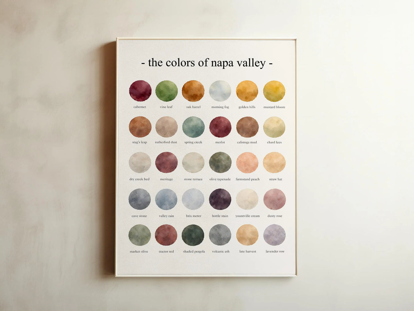 The Colors of Napa Valley – Watercolor