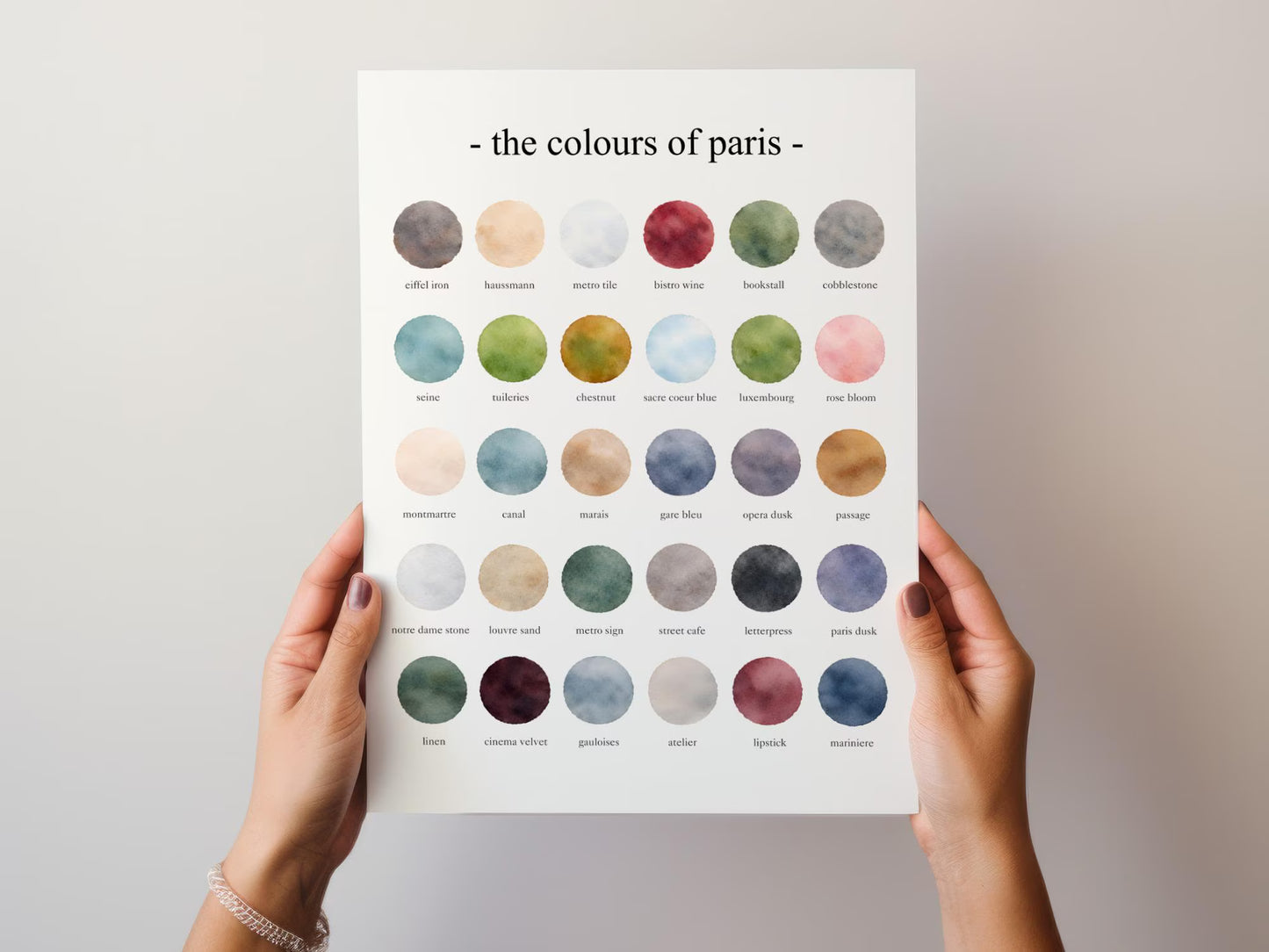 The Colours of Paris - Watercolor Print