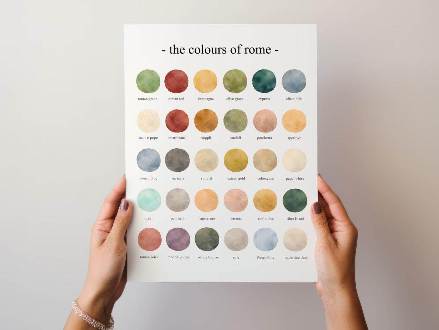 The Colours of Rome - Watercolor Print
