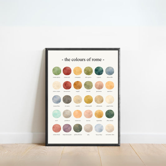 The Colours of Rome - Watercolor Print