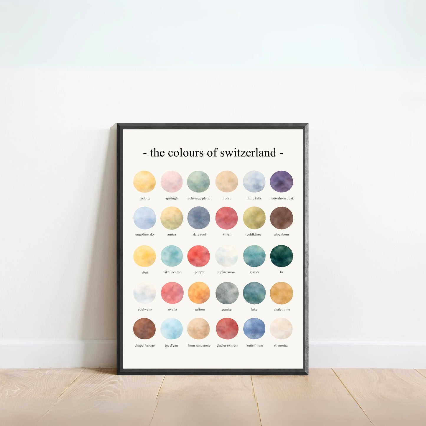 The Colours of Switzerland - Watercolor Print