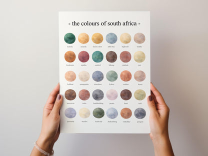The Colours of South Africa - Watercolor Print