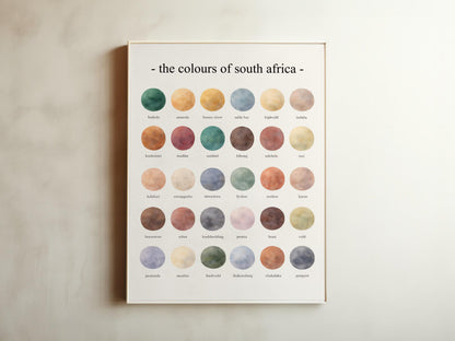 The Colours of South Africa - Watercolor Print