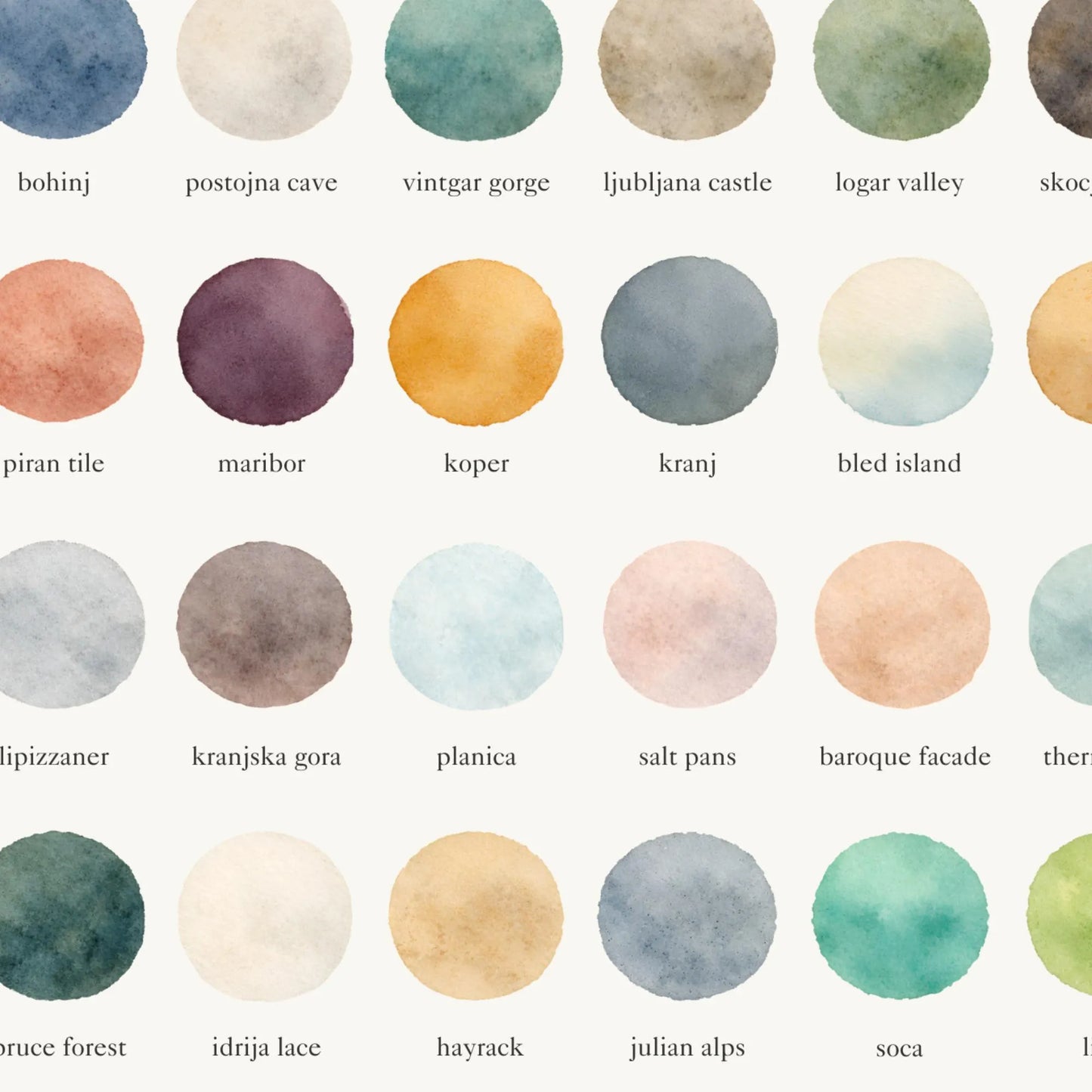 The Colours of Slovenia – Watercolor Print