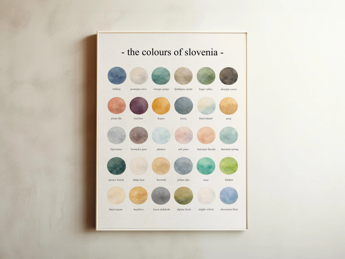 The Colours of Slovenia – Watercolor Print