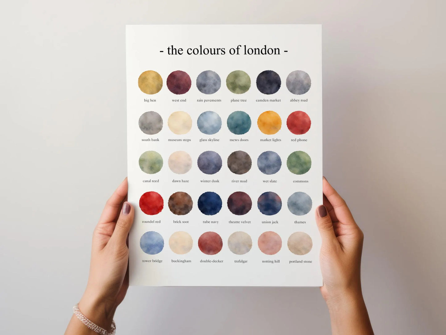 The Colours of London - Watercolor Print