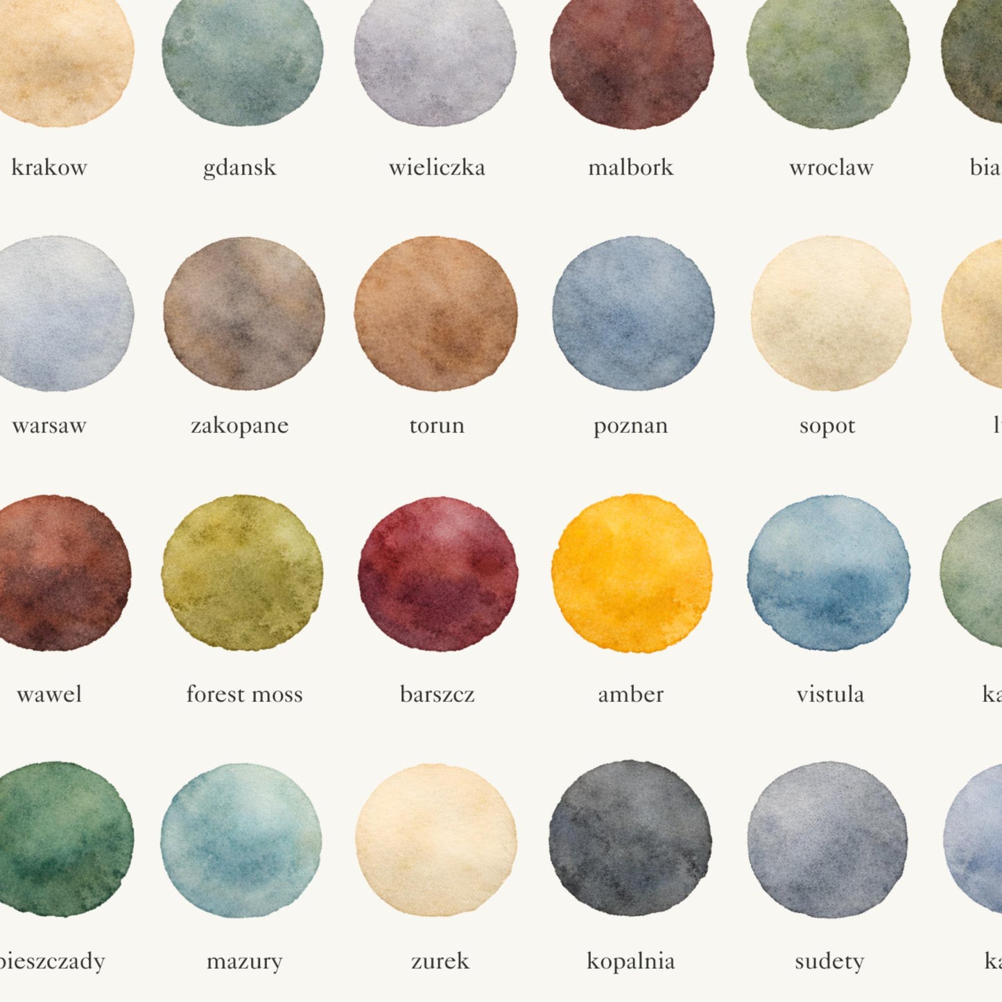 The Colours of Poland – Watercolor Print