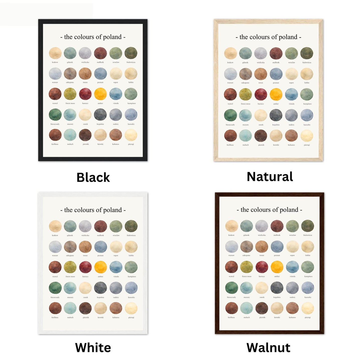 The Colours of Poland – Watercolor Print