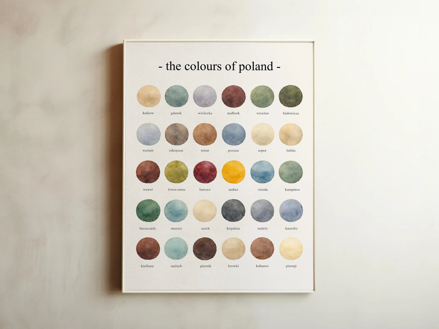 The Colours of Poland – Watercolor Print