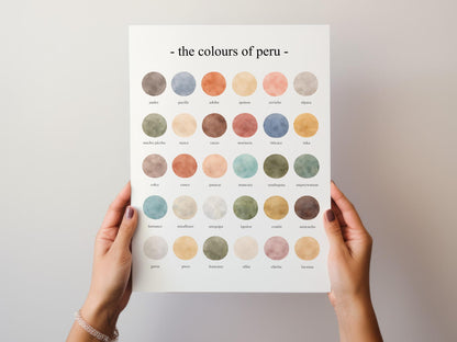 The Colours of Peru - Watercolor Print