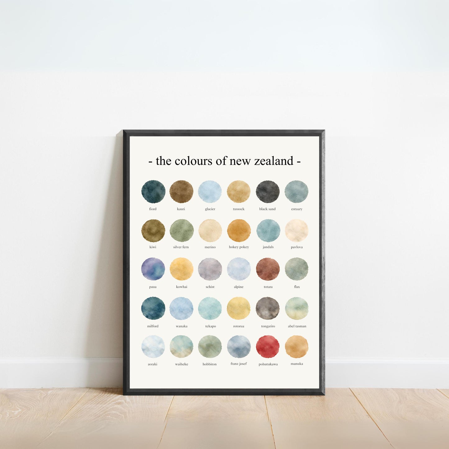The Colours of New Zealand - Watercolor Print