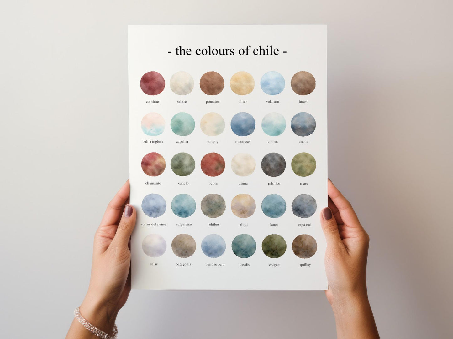 The Colours of  Chile – Watercolor