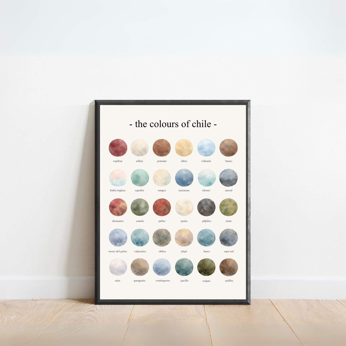 The Colours of  Chile – Watercolor