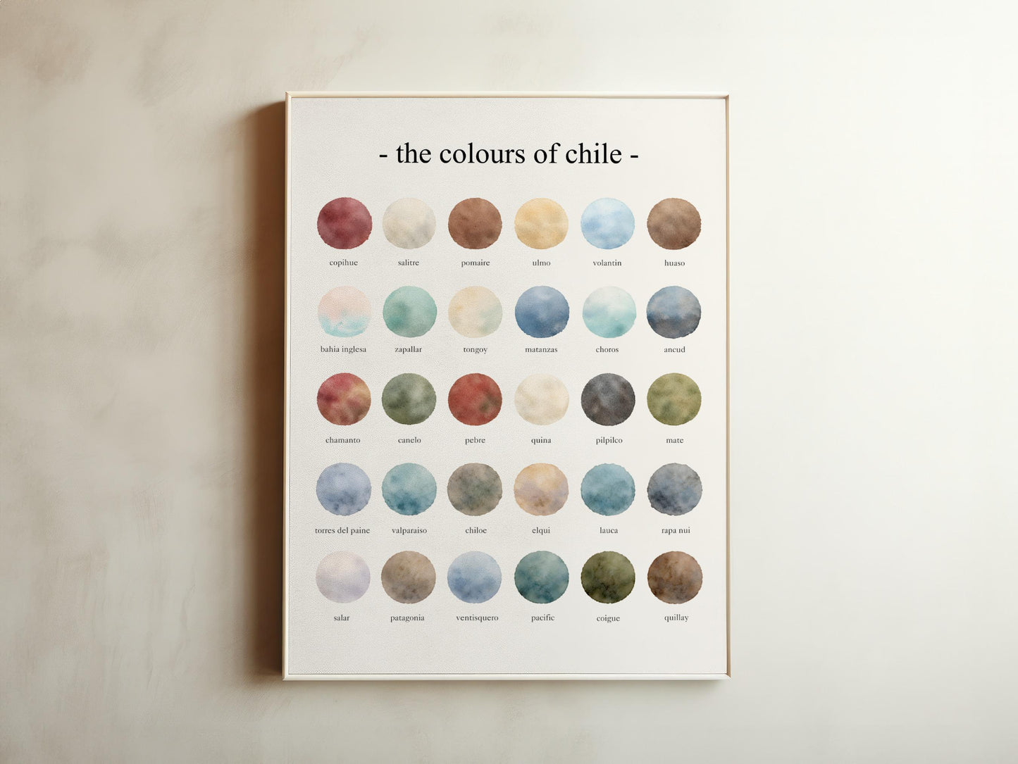 The Colours of  Chile – Watercolor