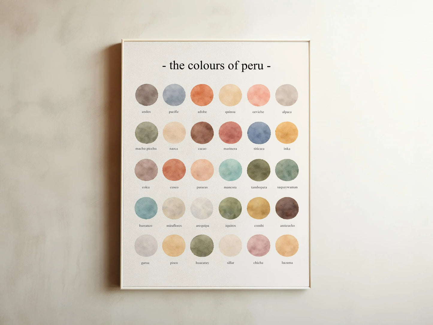 The Colours of Peru - Watercolor Print