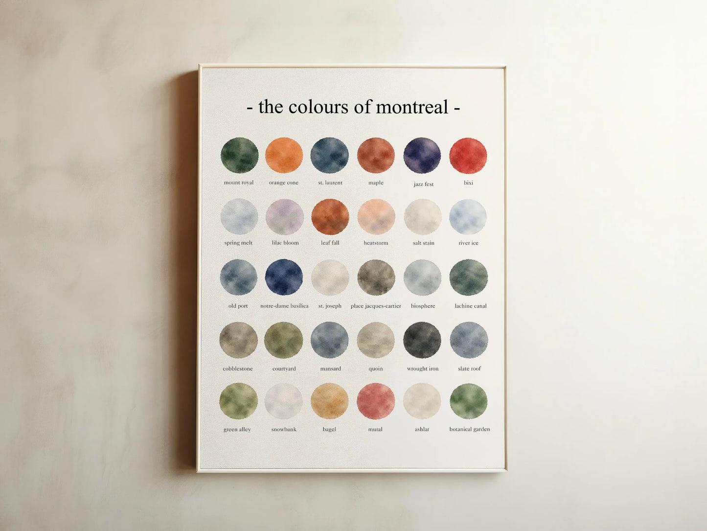 The Colours of Montreal - Watercolor Print