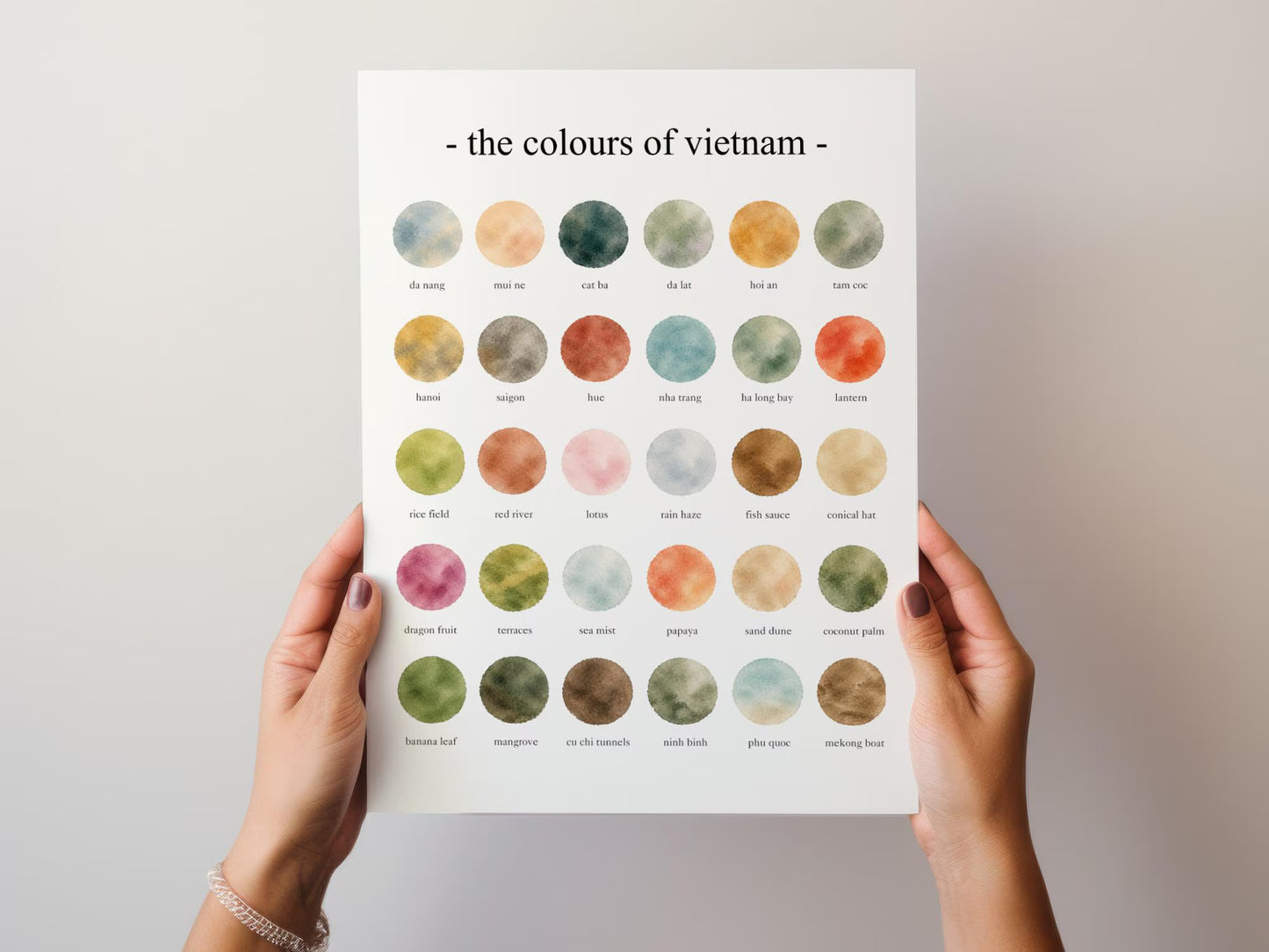 The Colours of Vietnam - Watercolor Print