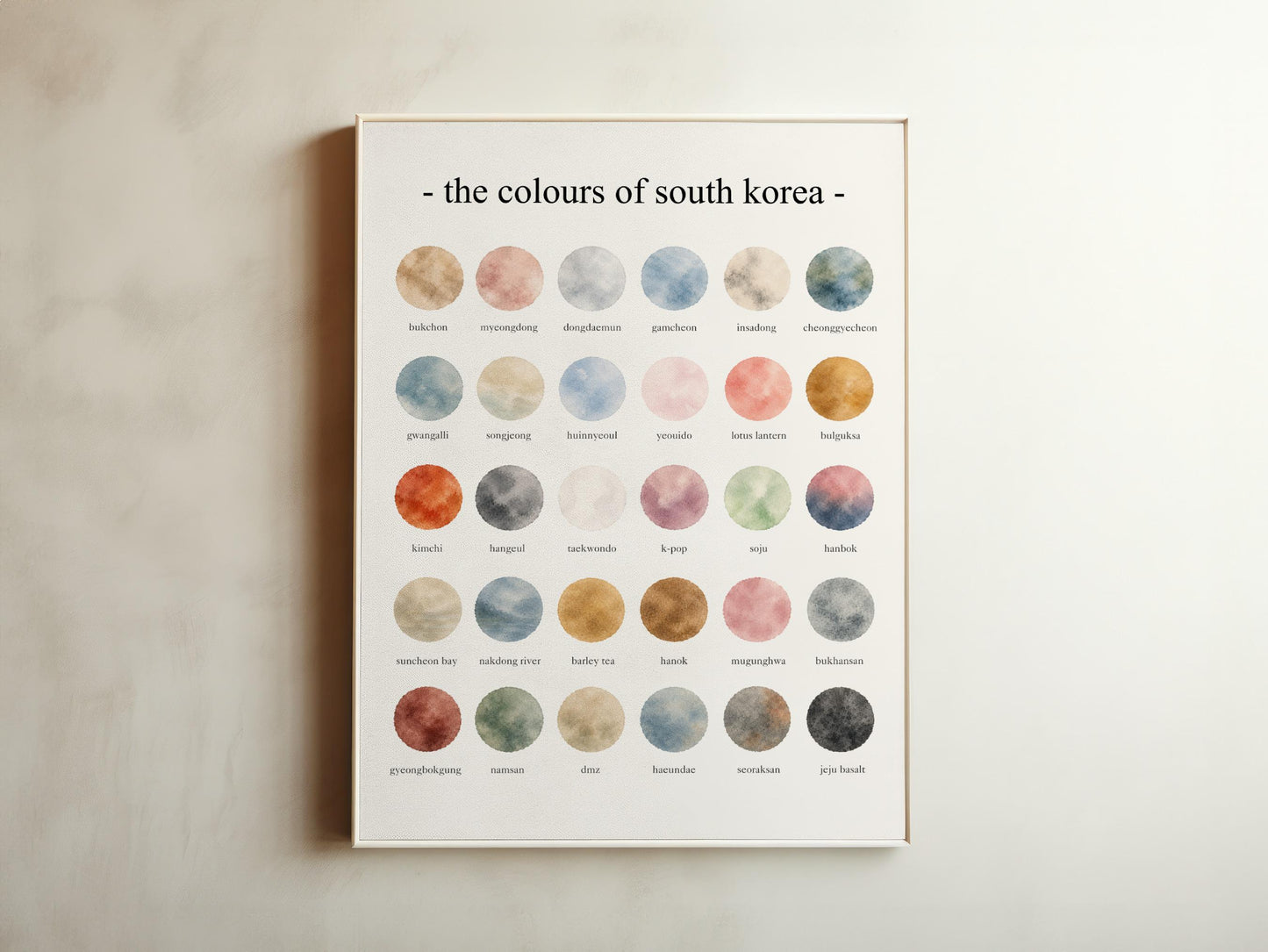 The Colours of South Korea - Watercolor Print