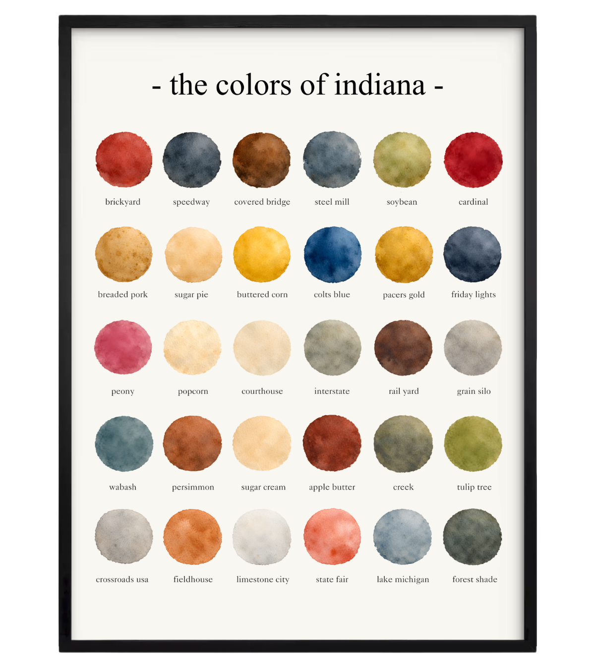 The Colors of Indiana