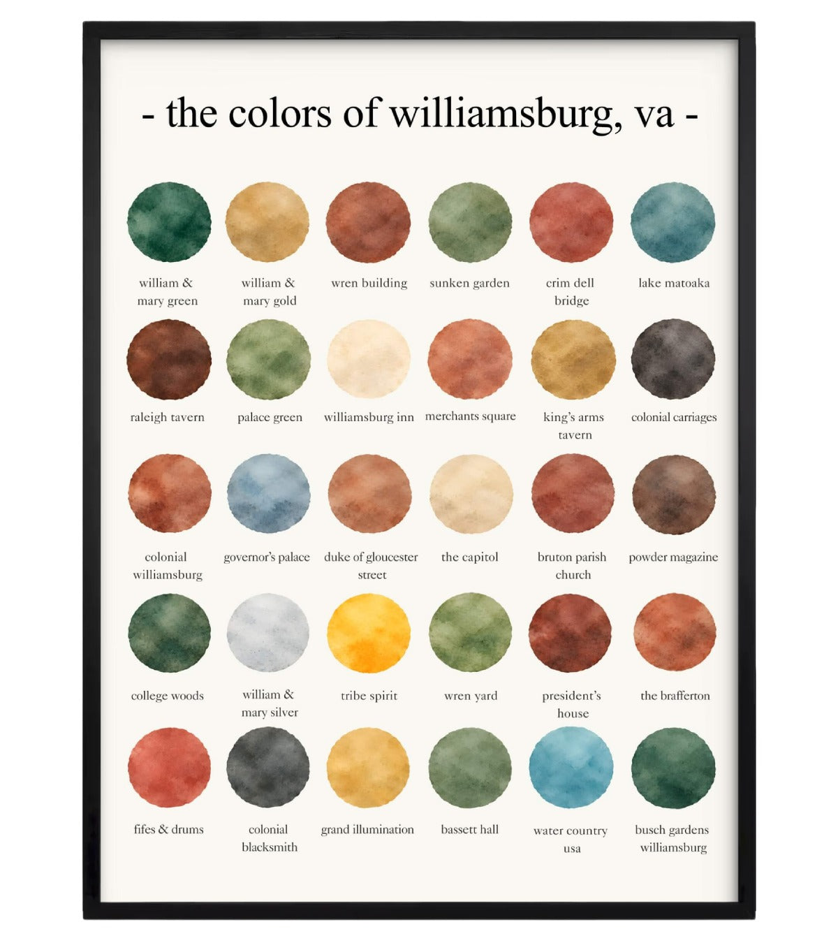 The Colors of Williamsburg, VA