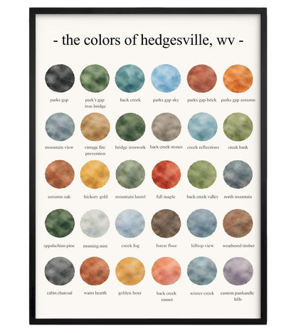 The Colors of Hedgesville, West Virginia