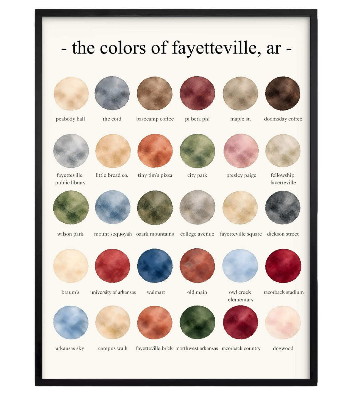 The Colors of Fayetteville, AR