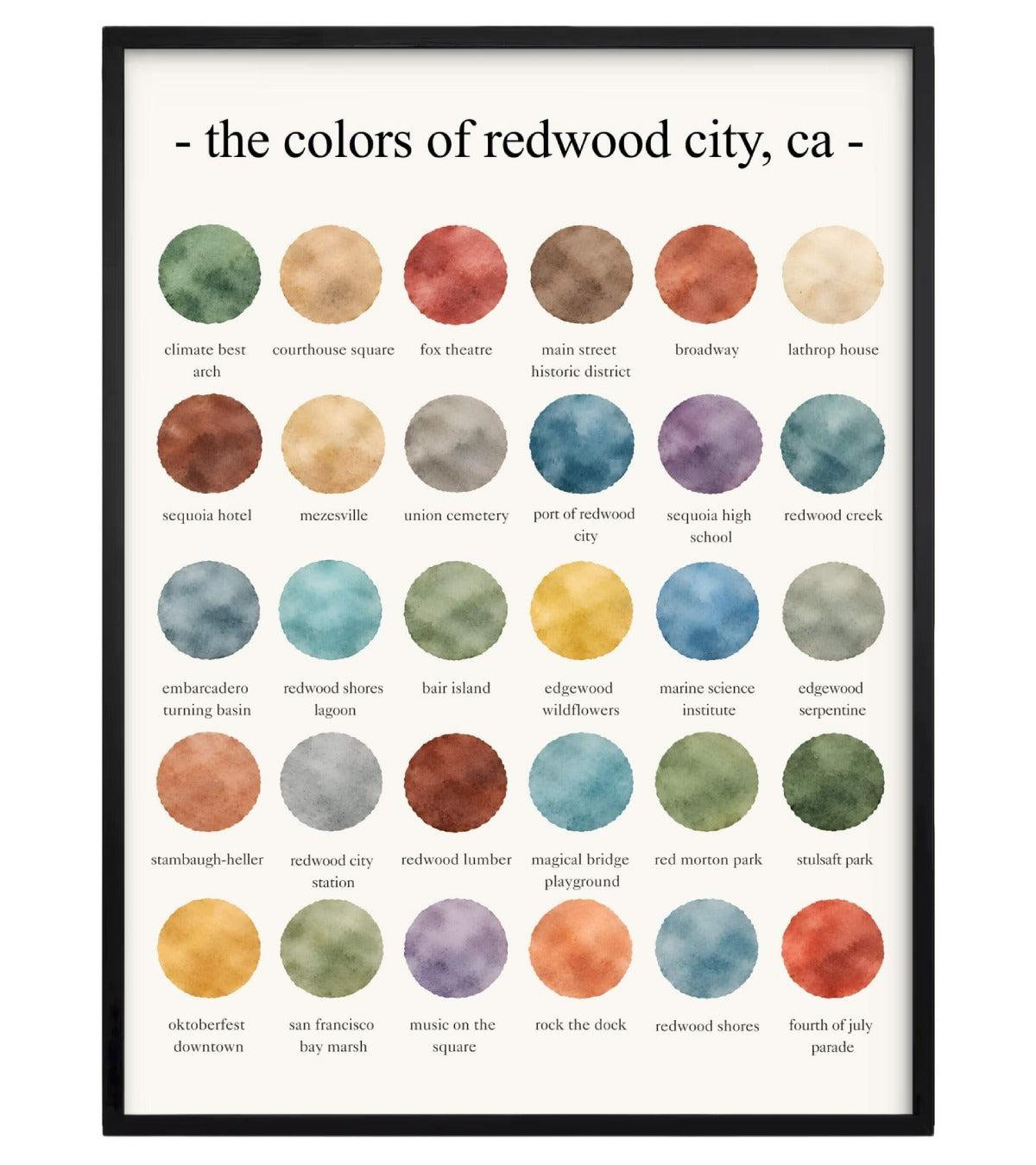 The Colors of Redwood City, CA