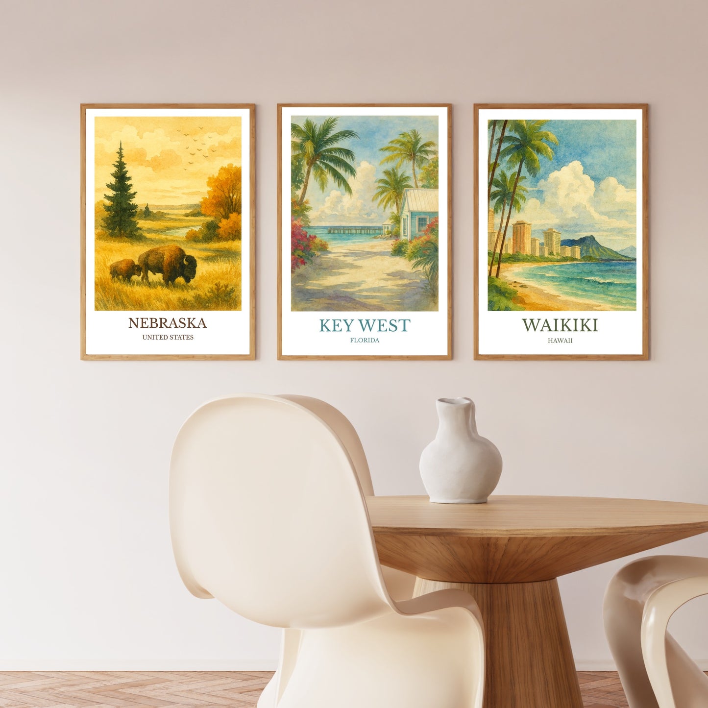 Key West, Watercolor design poster, Florida Print, Key West Wall Art