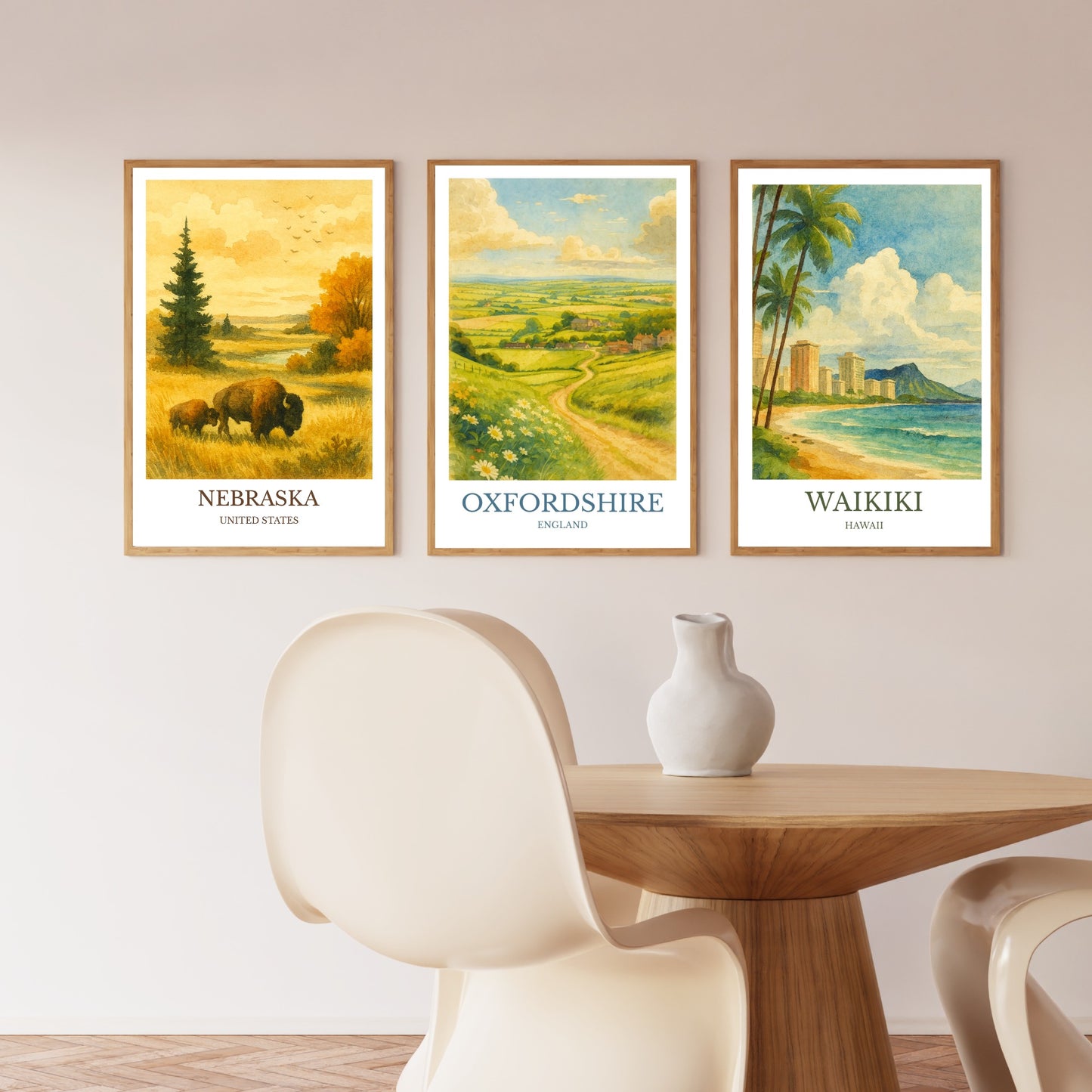 Oxfordshire, Watercolor design poster, England Print, Oxfordshire Wall Art