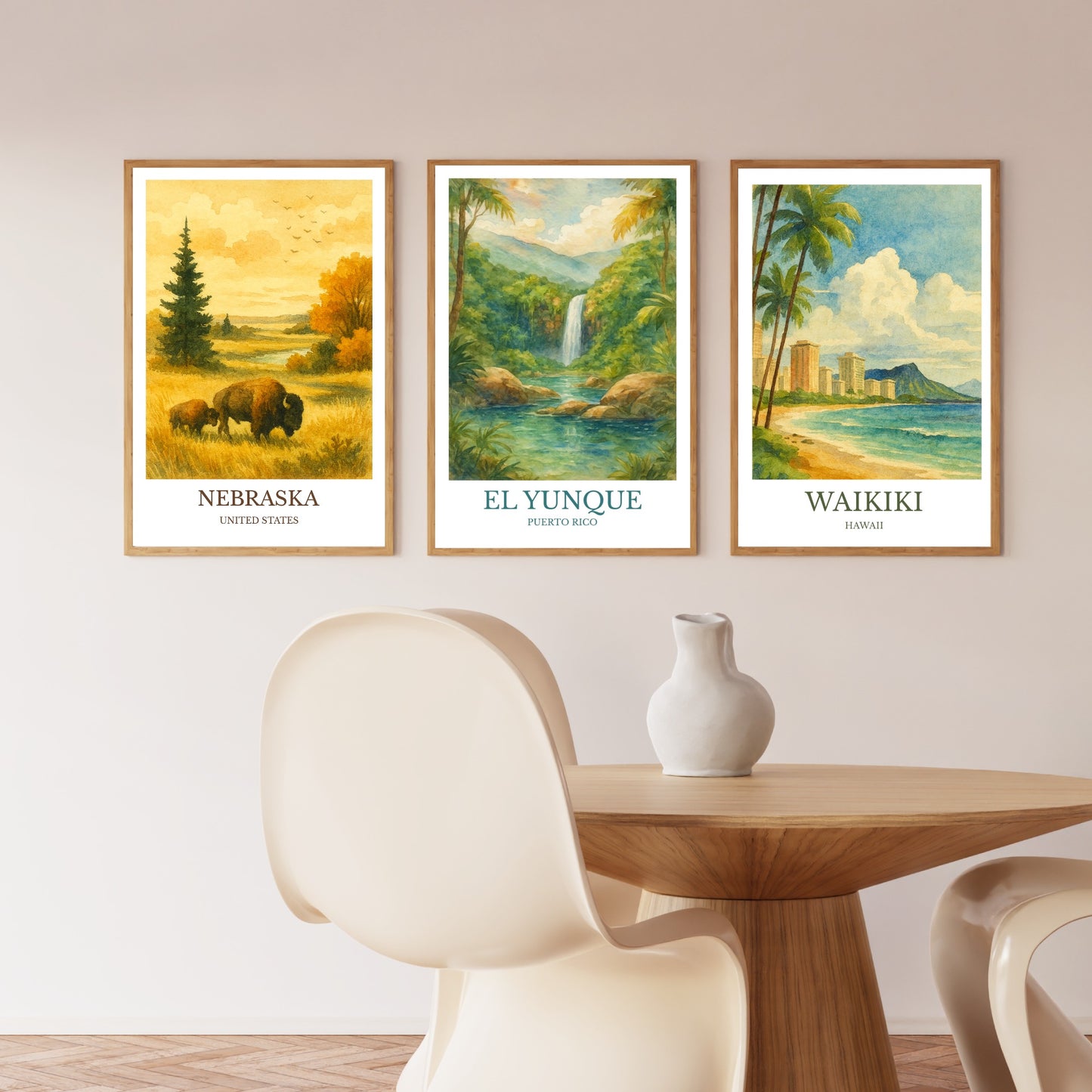 El Yunque National Forest, Watercolor design poster, Puerto Rico Print, El Yunque Wall Art