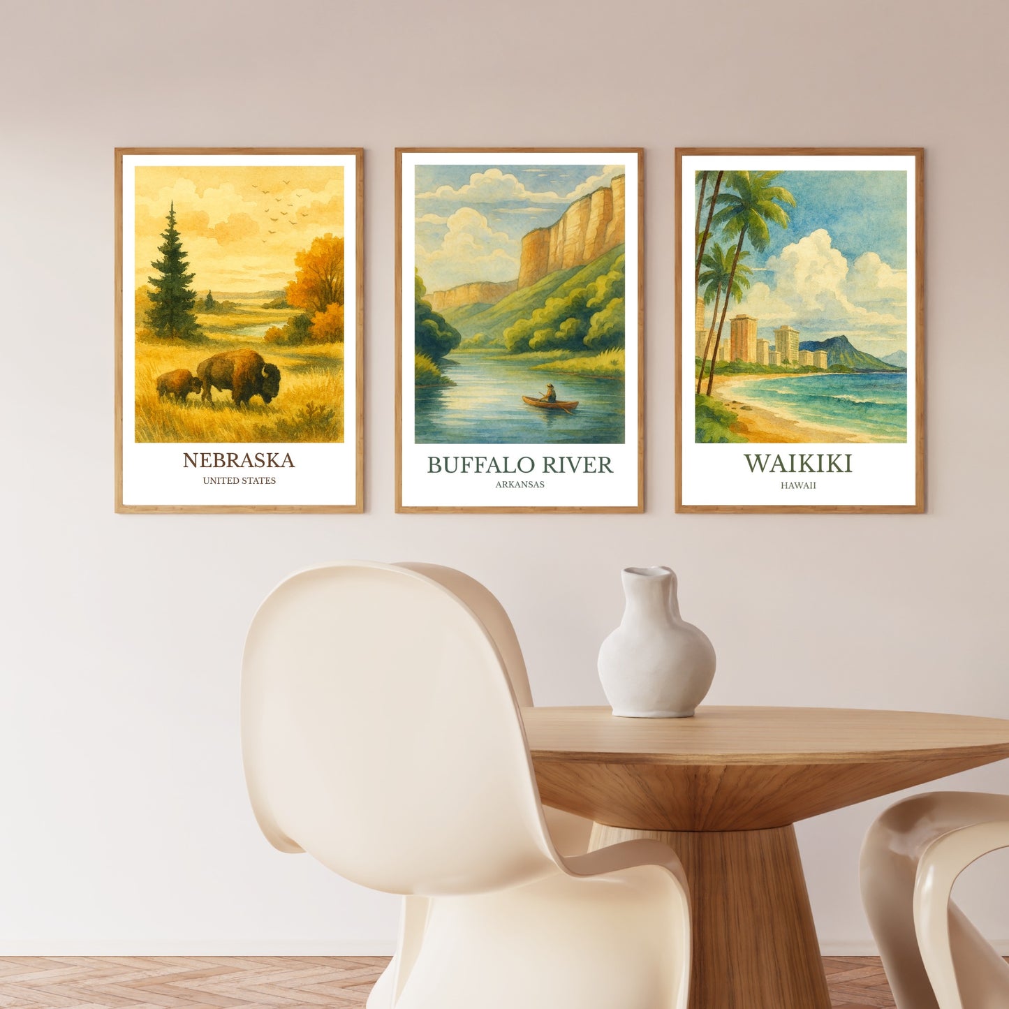 Buffalo River, Watercolor design poster, Arkansas Print, Buffalo River Wall Art
