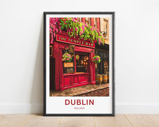 Dublin Travel Poster- Captivating Street