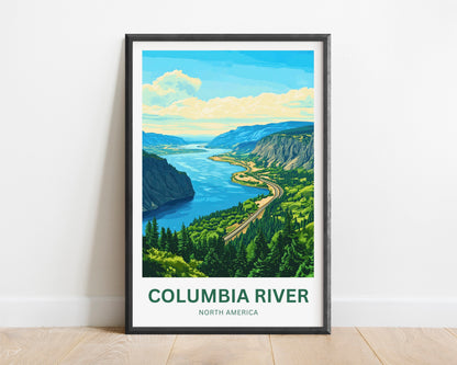 Columbia River Travel Poster- Wonders of the Columbia Gorge