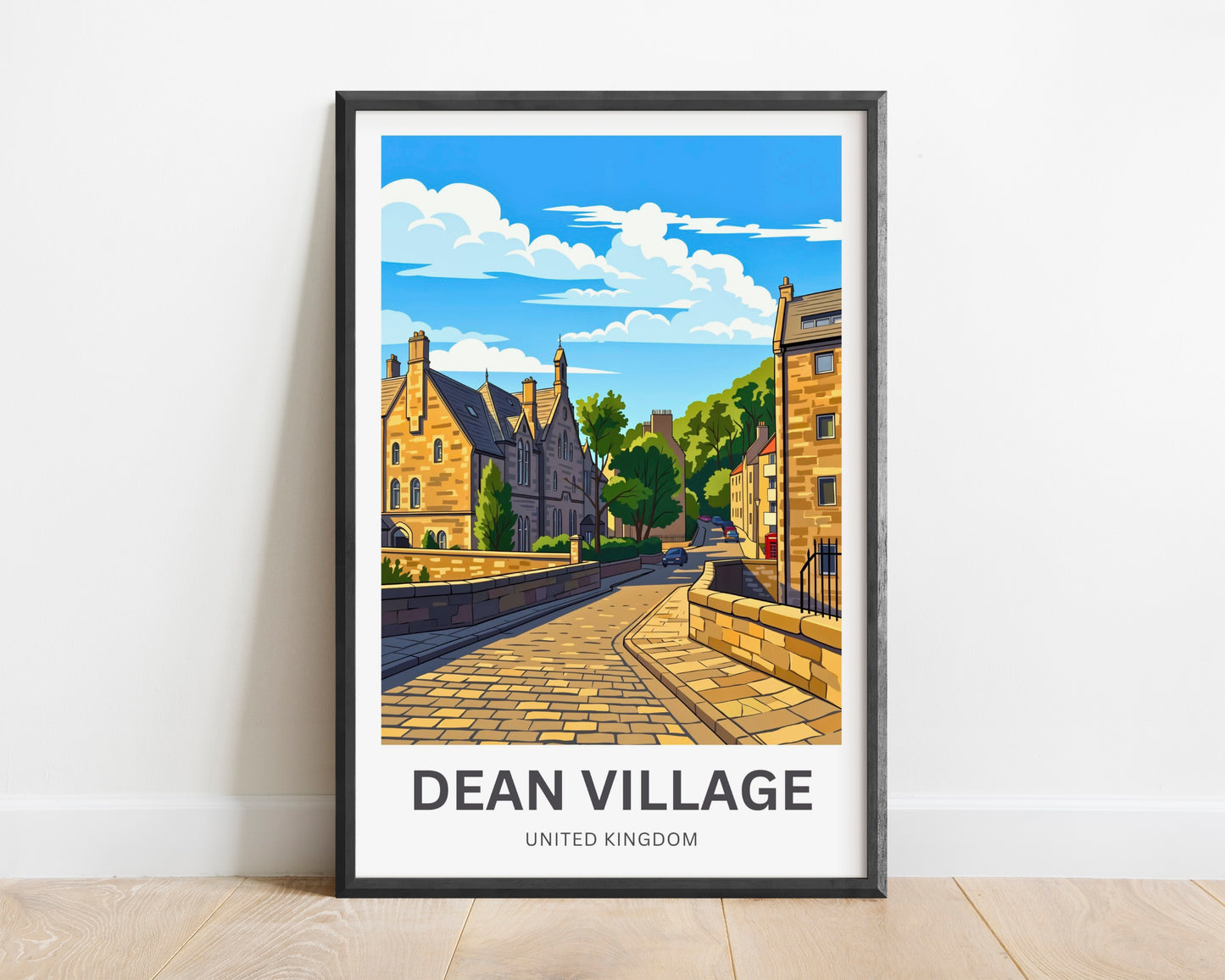Dean Village Travel Poster - Beautiful Atmosphere View