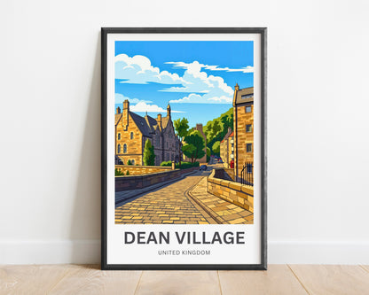 Dean Village Travel Poster - Beautiful Atmosphere View