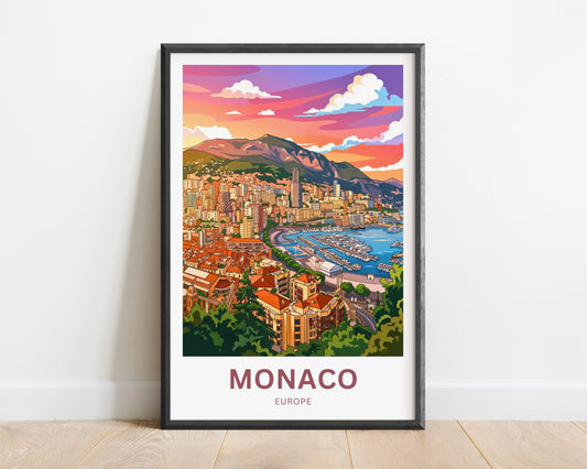 Monaco  Travel Poster - Coastal Grandeur