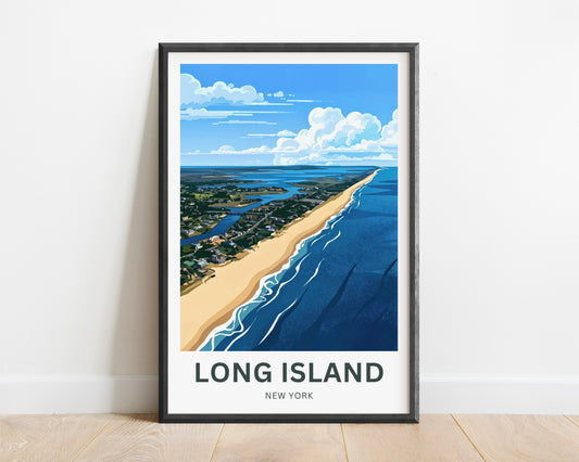 Long Island Travel Poster -  Atlantic Breeze