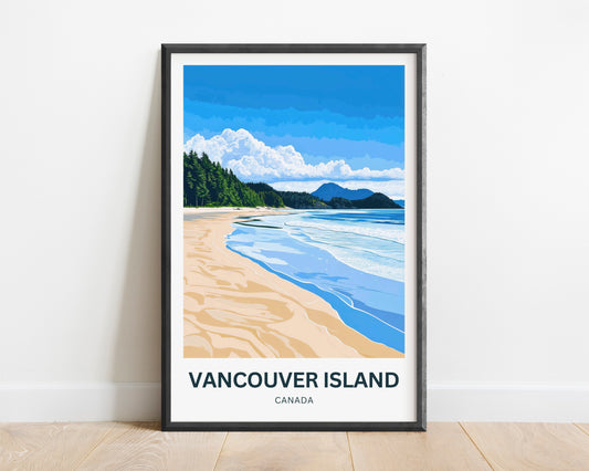 Vancouver Island Travel Poster - Canada The Heart of Pacific Nature