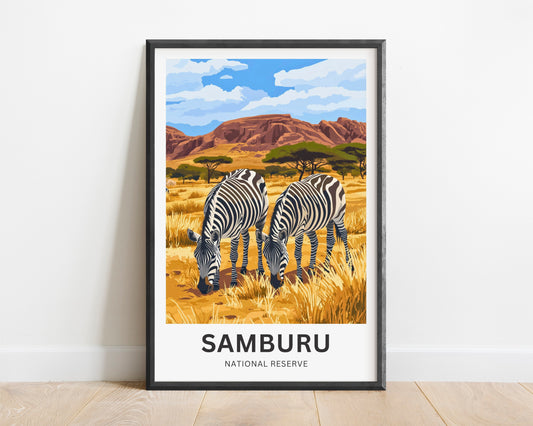 Samburu National Reserve Travel Poster - Africa's Untamed