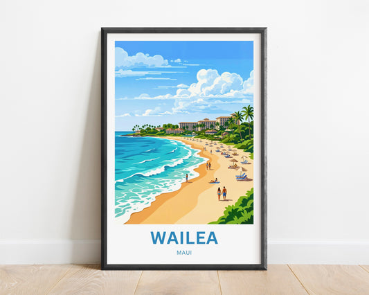 Wailea Travel Poster -  Island Luxury Hawaii