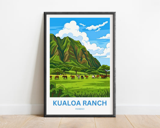 Kualoa Ranch  Travel Poster - Captivating Landscape