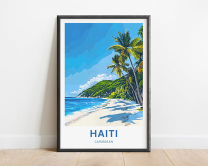 Haiti Travel Poster - Caribbean Beach