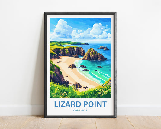 Lizard Point Travel Poster - Cornwall