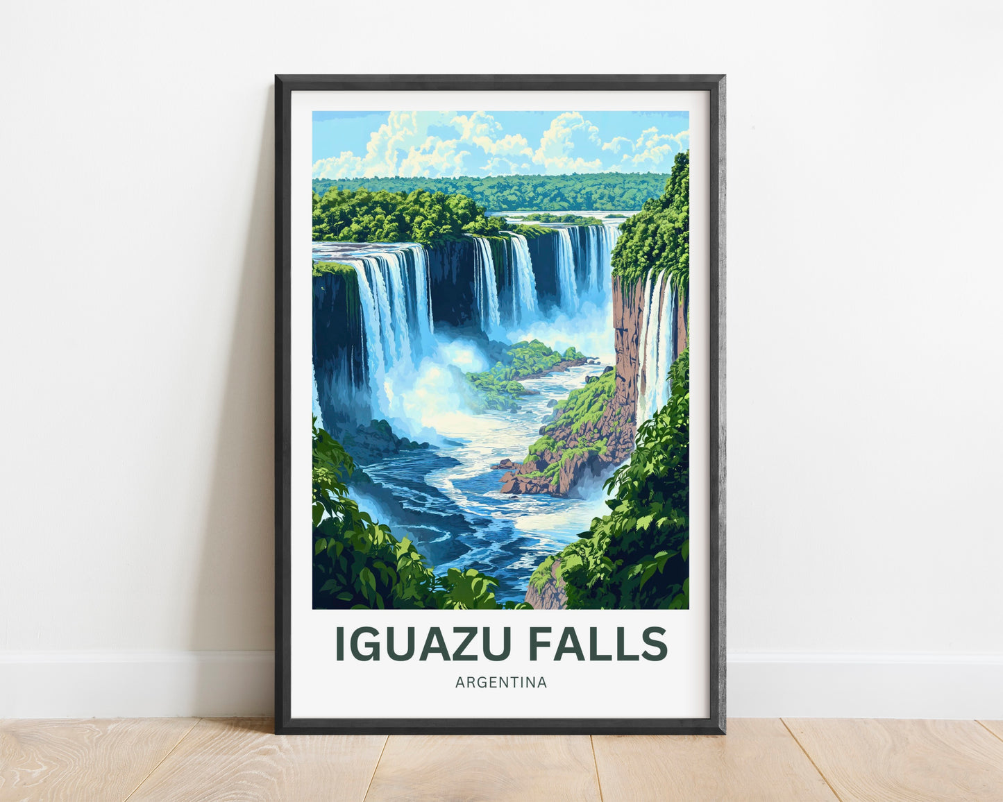 Iguazu Falls Travel Poster - A Horizon Like No Other