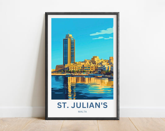 St. Julian’s Travel Poster- Mediterranean Magic