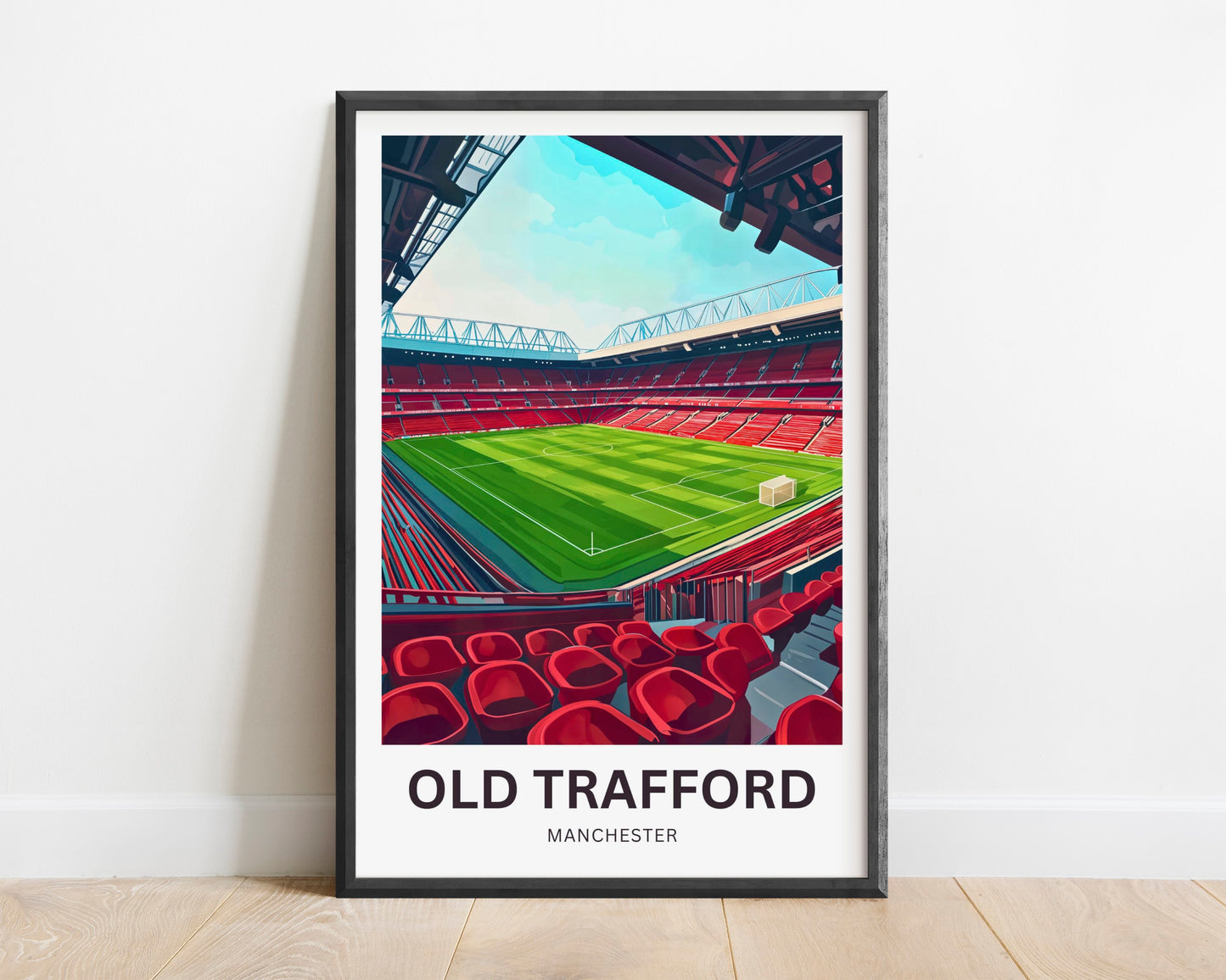 Old Trafford Travel Poster- Theatre of Dreams