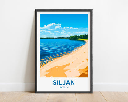 Lake Siljan Travel Poster - Sweden