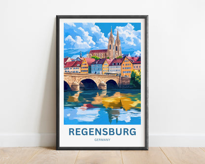 Regensburg Travel Poster -  Heart of Bavaria